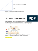 Criando e Parametrizando Centros No SAP