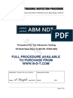 NDT UT Procedure 10308:2002 (Full Version Available From N-D-T.com)