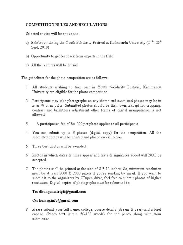 Competition Rules And Regulations – JKJQJH