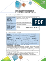 Guía de actividades y rúbrica de evaluación - Etapa 2 - Planificación