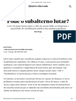 (Resenha Ruy Braga) Pode o Subalterno Lutar - Resenha - A Elite Do Atraso - Jessé Souza