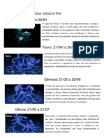 Datas dos Signos do Zodíaco: Início e Fim de Cada Um