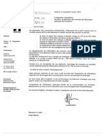 Lettre de l'académie d'Amiens envoyée au maire de Ponthoile