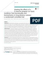 Protocol on Evaluating the Effects of a Therapeutic Foot Exercise Program in Long Distance Runnenrs