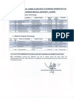 3rd Merit List of BSC Hons AHS Session 2017 20