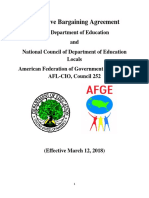 Collective Bargaining Agreement: Education Department and AFGE