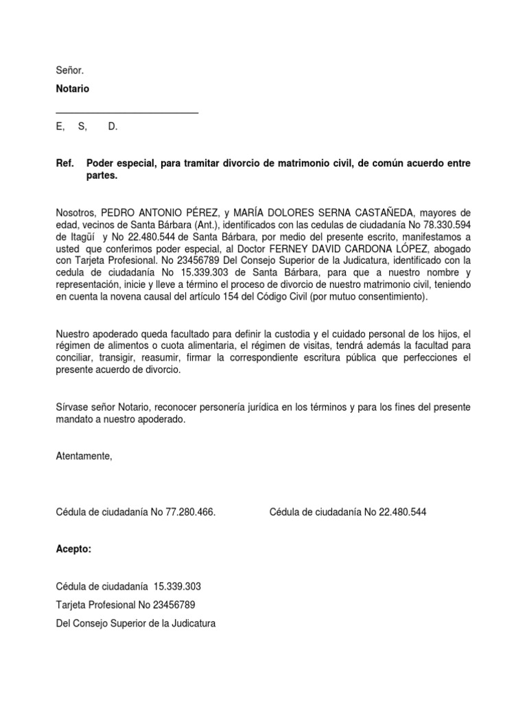 Divorcio Notarial por Mutuo Acuerdo | PDF | Divorcio | Virtud