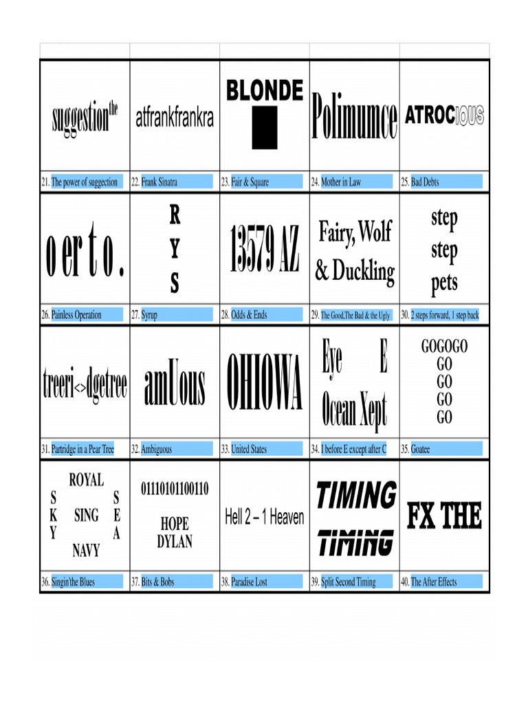Dingbats Answers | PDF