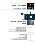L+T+L (2012) INSTALACION ELECTRICA - Tablas - N1