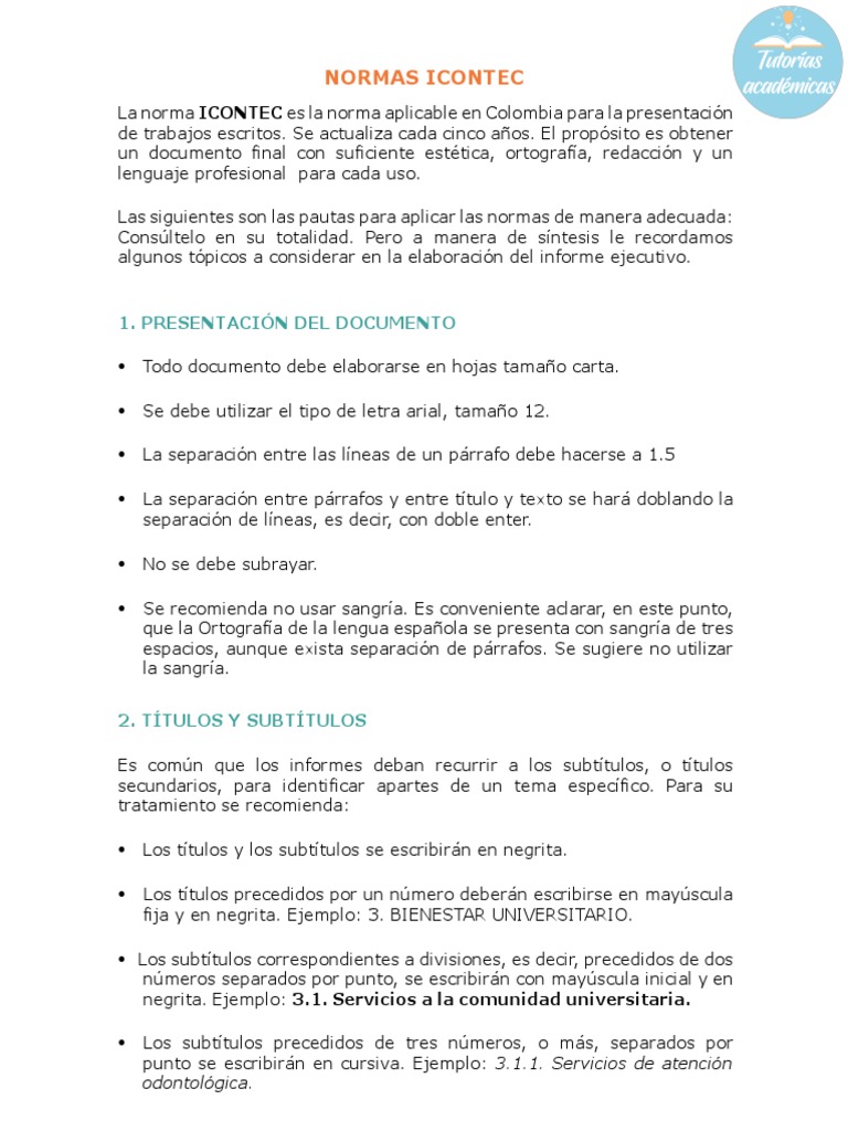 Normas Icontec | PDF | Coma | Comunicación humana