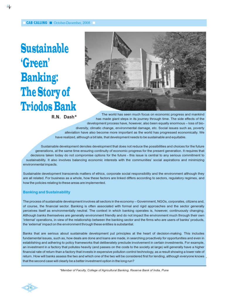 Sustainable Green Banking Microfinance Sustainability