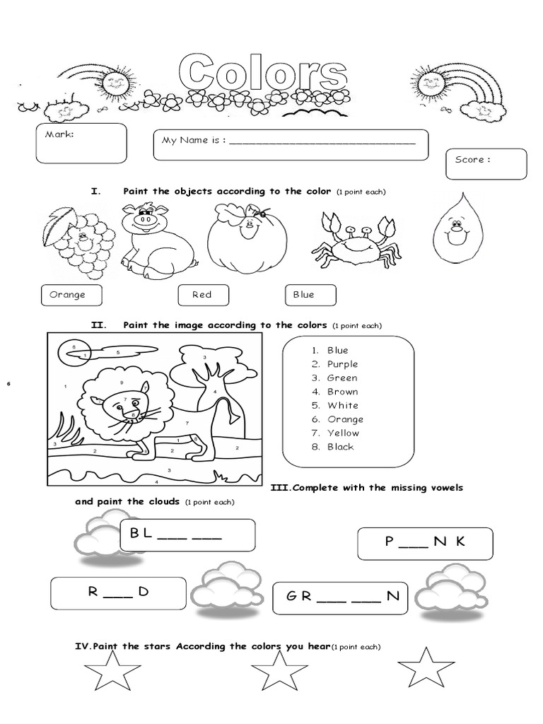 Color Activities for Kids | PDF