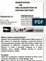 A Presentation ON "Merger and Acquisition in Civil Aviation Sector"
