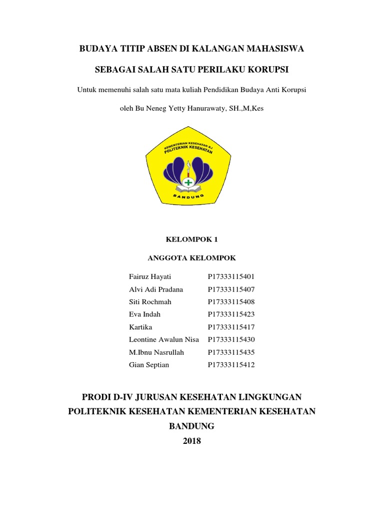 Budaya Titip Absen Di Kalangan Mahasiswa PDF