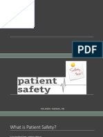Presentation of Patient Safety Orientation