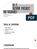Análisis y Observación Pasaje de Vargas Etapa 4