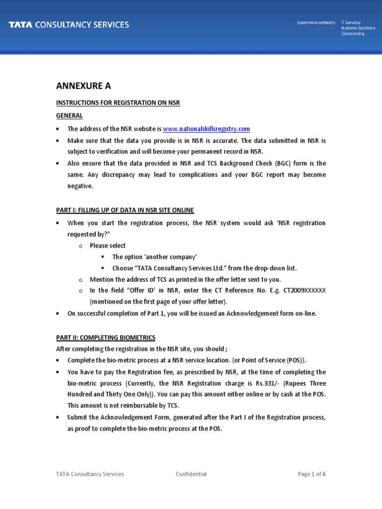 NSR Annexure PDF | PDF | Identity Document | Computing