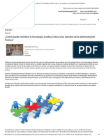 ¿Cómo Puede Contribuir La Sociología Jurídica Crítica A Los Estudios de La Administración Pública