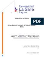 Museo Memoria y Tolerancia