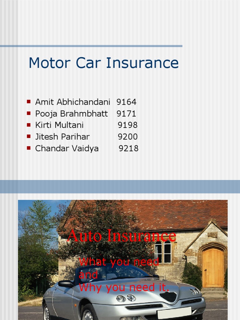 Essential Guide to Motor Car Insurance | PDF | Vehicle Insurance ...