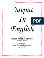 Output in English: Marian Althea A. Tamayo