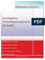 Investigation: Technological Applied in The Health.: Btis Narciso Mendoza