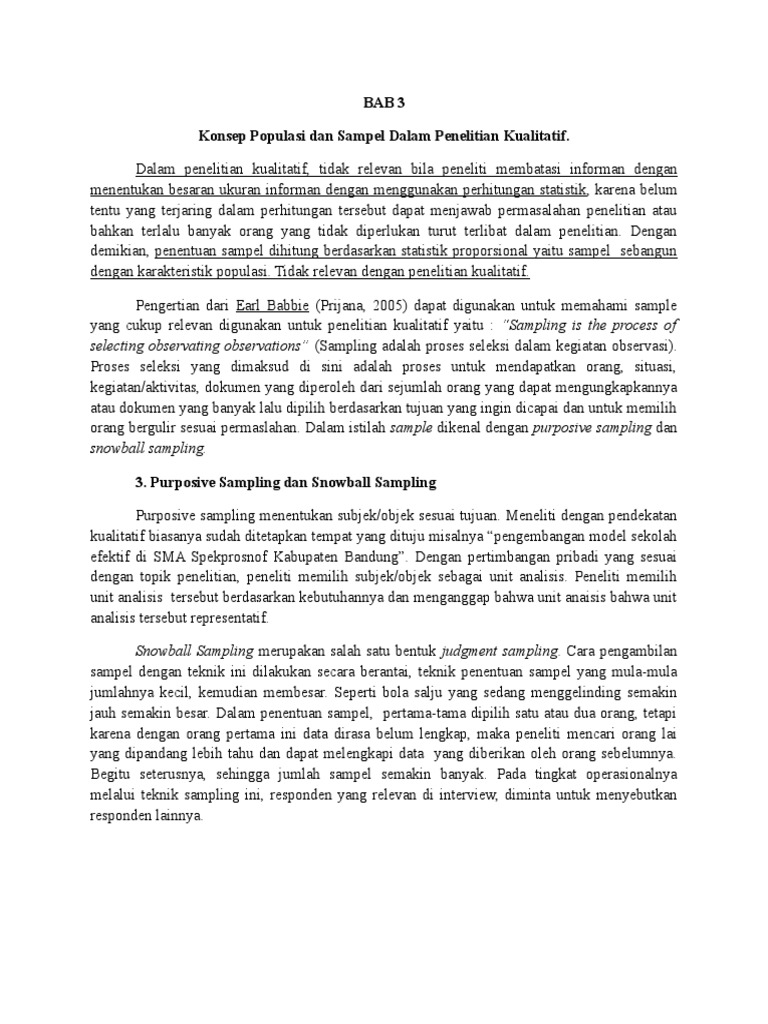 Perbandingan Purposive dan Snowball Sampling | PDF