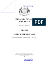 Akta 502 Akta Koperasi 1993