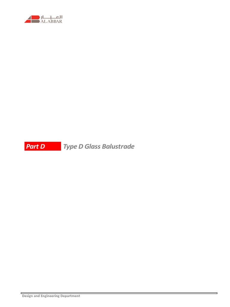 Part D: Type D Glass Balustrade | PDF