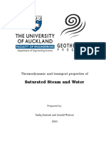 Thermodynamic and transport properties of saturated steam and water