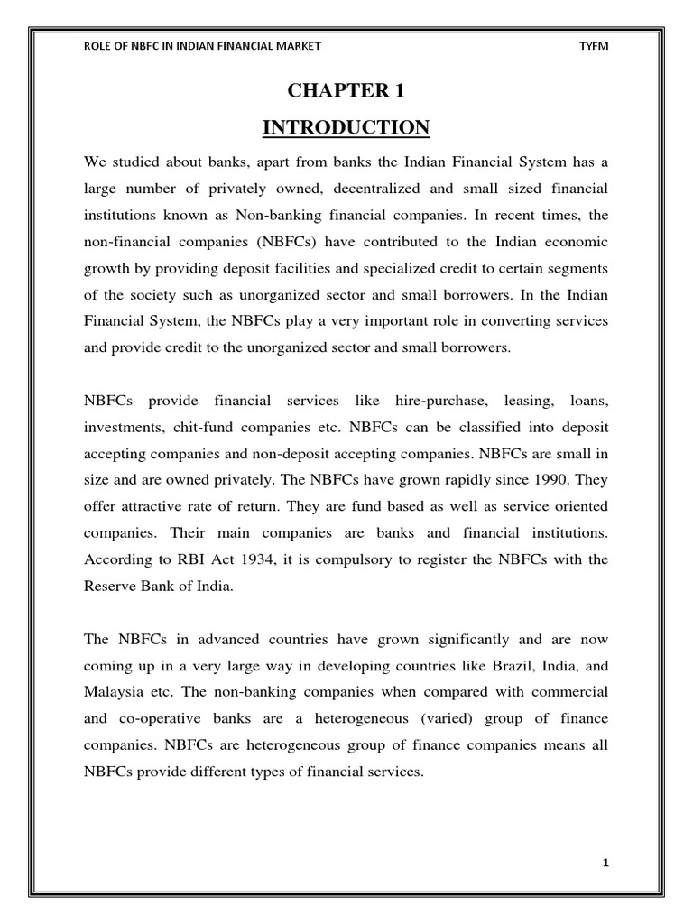 NBFCs: Key Players in India's Finance | PDF | Non Bank Financial ...