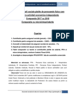 Taxe Si Contributii Sociale Pentru Activitati Independente in 2018