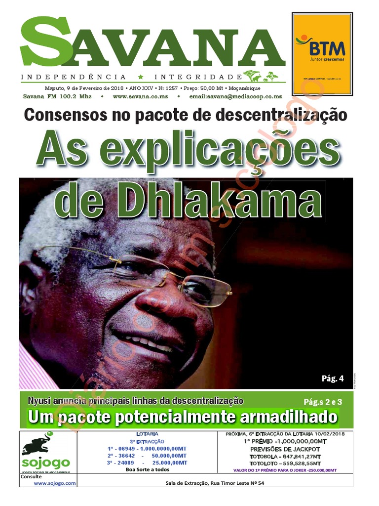 Savana 1257 Text Marked Pdf Mozambique Republic