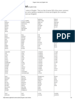 Lista de Verbos Irregulares