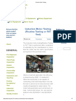 Induction Motor Testing at Factory