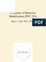 Principles of Behavior Modification (PSY 333) : Gary L. Cates, PH.D., NCSP