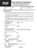 Soal PAS Ganjil Kelas XI 2017