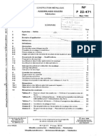 NF P 22 471 Construction Metallique Assemblages Soudes Fabrication PDF
