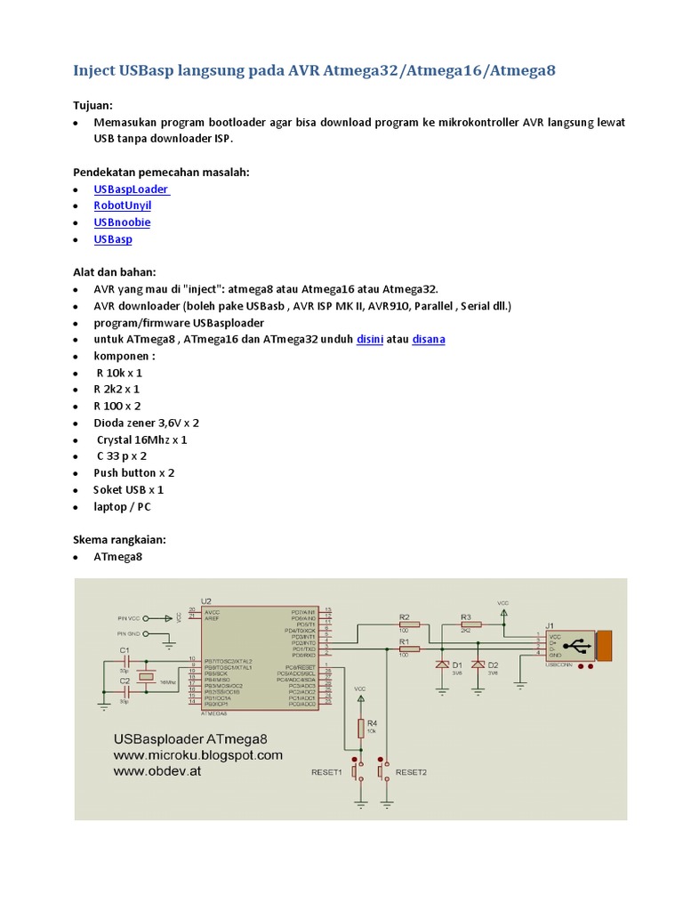Inject USBasp pada AVR Atmega32 | PDF