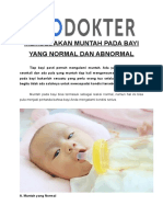 Membedakan Muntah Pada Bayi Yang Normal Dan Abnormal