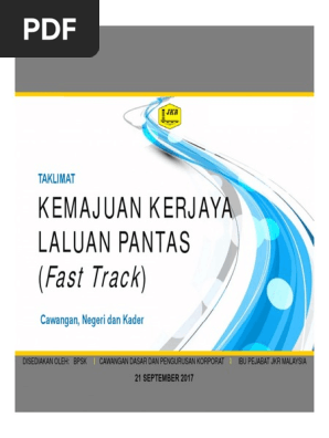 Kemajuan Kerjaya Laluan Pantas Pdf