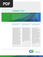 CA Spool™ r11.5: Business Value Product Overview Delivery Approach