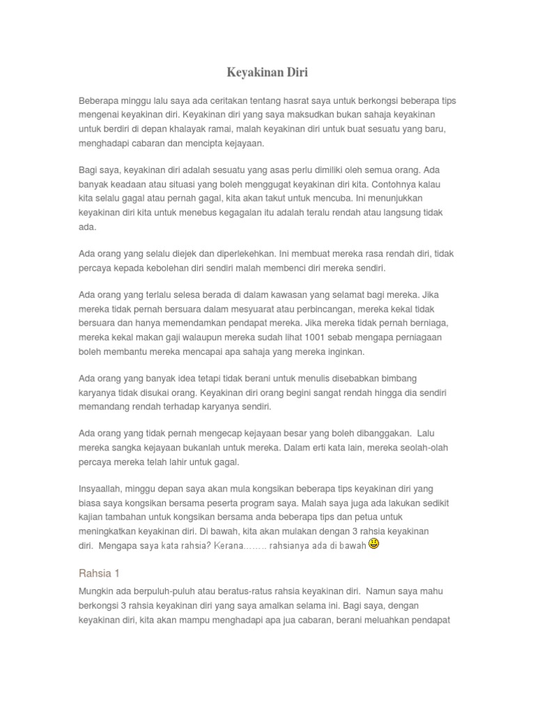 Keyakinan Diri Pdf