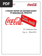 A Project Report On Customer Survey of Coca-Cola Co. Products