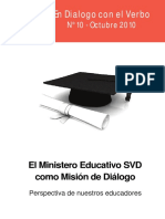 El Ministerio Educativo SVD Como Misión de Diálogo PDF