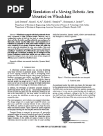 Modeling and Simulation of a Moving Robot Arm Mounted on Wheelchair