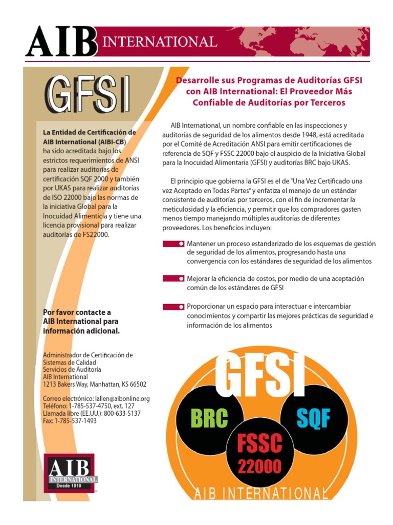 GFSI-slipsheetALL Spanish FINAL | PDF | Organización internacional para ...