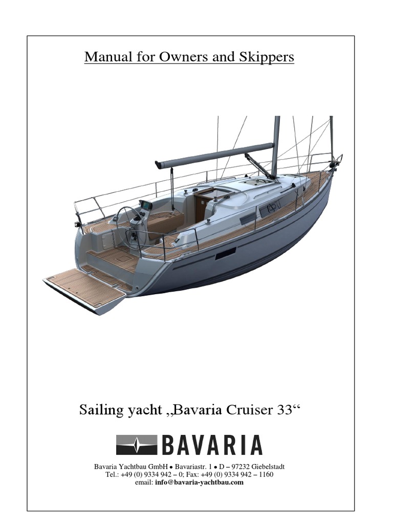 Bavaria Cruiser 33 Manual En Yacht Shipbuilding