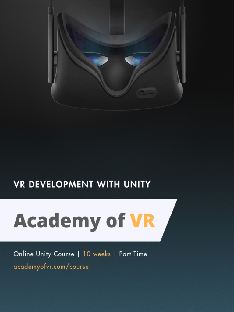 VR Development Course with Unity | PDF | Htc Vive | Virtual Reality