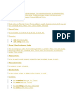 Types of Verbs: Group I Normal Verbs